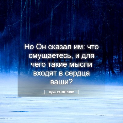 Picture 05 - Луки 24:38 RUSV - Но Он сказал им: что - Bible Verse Picture
