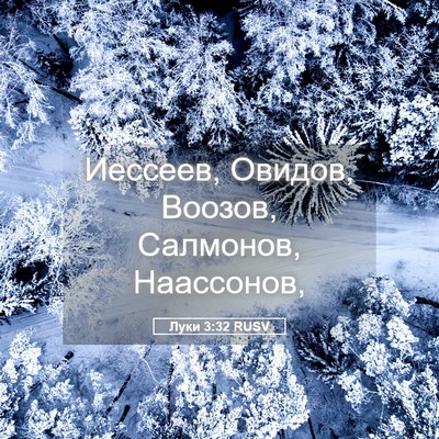 Picture 05 - Луки 3:32 RUSV - Иессеев, Овидов, Воозов, - Bible Verse Picture