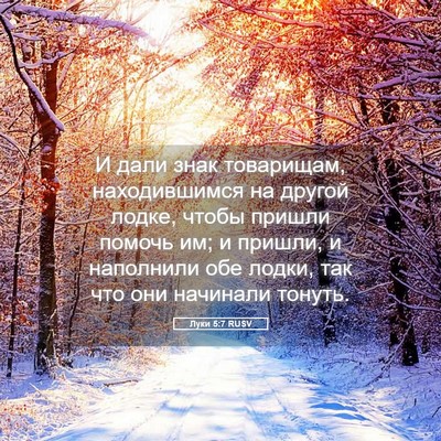 Picture 05 - Луки 5:7 RUSV - И дали знак товарищам, - Bible Verse Picture