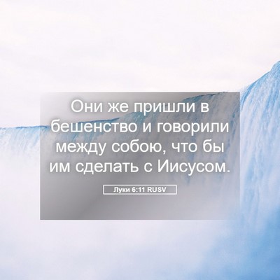 Picture 05 - Луки 6:11 RUSV - Они же пришли в бешенство и - Bible Verse Picture