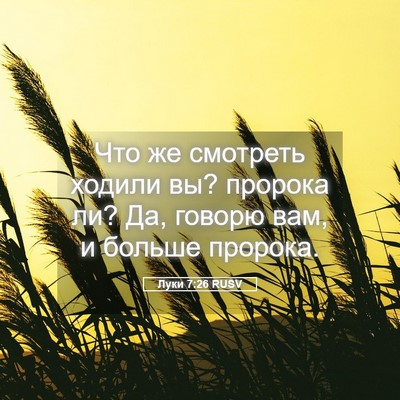 Picture 05 - Луки 7:26 RUSV - Что же смотреть ходили вы? - Bible Verse Picture