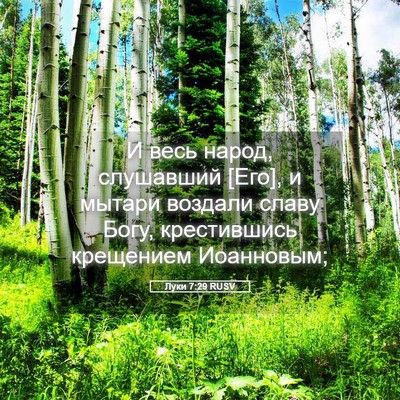 Picture 05 - Луки 7:29 RUSV - И весь народ, слушавший - Bible Verse Picture