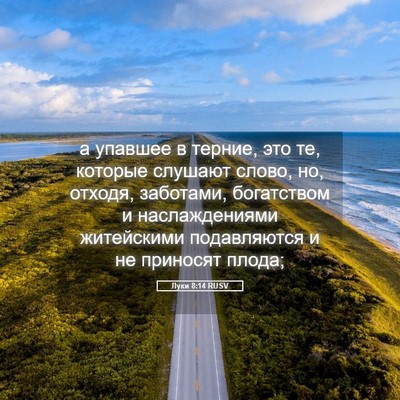 Picture 05 - Луки 8:14 RUSV - а упавшее в терние, это те, - Bible Verse Picture