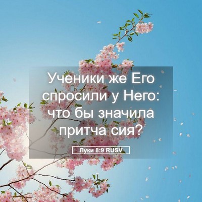 Picture 05 - Луки 8:9 RUSV - Ученики же Его спросили у - Bible Verse Picture