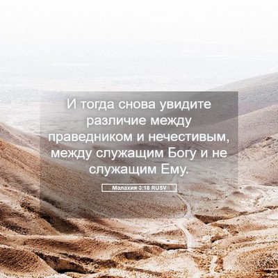 Picture 05 - Малахия 3:18 RUSV - И тогда снова увидите - Bible Verse Picture