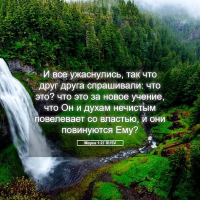Picture 05 - Марка 1:27 RUSV - И все ужаснулись, так что - Bible Verse Picture