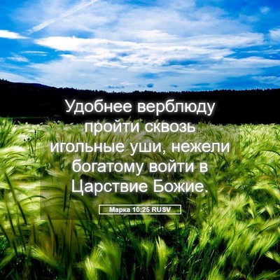 Picture 05 - Марка 10:25 RUSV - Удобнее верблюду пройти - Bible Verse Picture