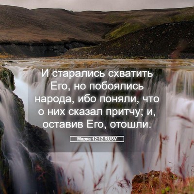 Picture 05 - Марка 12:12 RUSV - И старались схватить Его, - Bible Verse Picture
