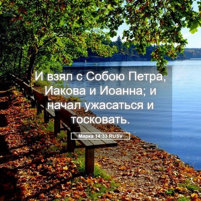 Picture 05 - Марка 14:33 RUSV - И взял с Собою Петра, - Bible Verse Picture