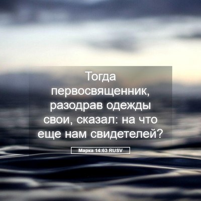 Picture 05 - Марка 14:63 RUSV - Тогда первосвященник, - Bible Verse Picture