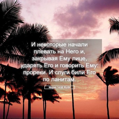 Picture 05 - Марка 14:65 RUSV - И некоторые начали плевать - Bible Verse Picture