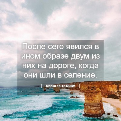 Picture 05 - Марка 16:12 RUSV - После сего явился в ином - Bible Verse Picture