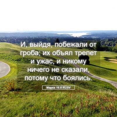 Picture 05 - Марка 16:8 RUSV - И, выйдя, побежали от гроба; - Bible Verse Picture