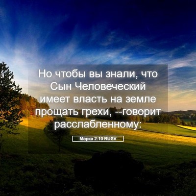 Picture 05 - Марка 2:10 RUSV - Но чтобы вы знали, что Сын - Bible Verse Picture