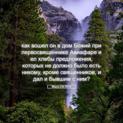 Picture 05 - Марка 2:26 RUSV - как вошел он в дом Божий - Bible Verse Picture