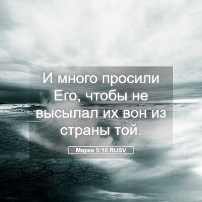 Picture 05 - Марка 5:10 RUSV - И много просили Его, чтобы - Bible Verse Picture