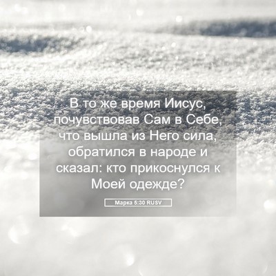 Picture 05 - Марка 5:30 RUSV - В то же время Иисус, - Bible Verse Picture