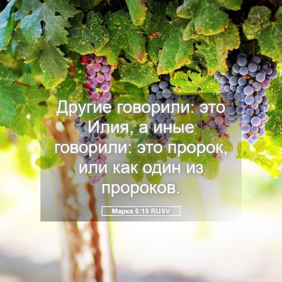 Picture 05 - Марка 6:15 RUSV - Другие говорили: это Илия, - Bible Verse Picture
