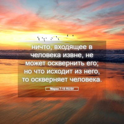 Picture 05 - Марка 7:15 RUSV - ничто, входящее в человека - Bible Verse Picture