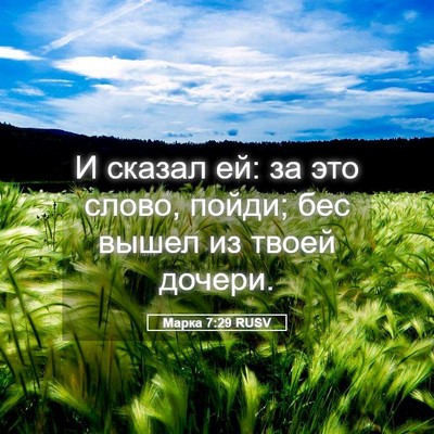 Picture 05 - Марка 7:29 RUSV - И сказал ей: за это слово, - Bible Verse Picture