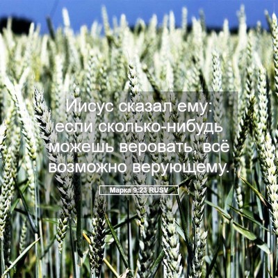 Picture 05 - Марка 9:23 RUSV - Иисус сказал ему: если - Bible Verse Picture