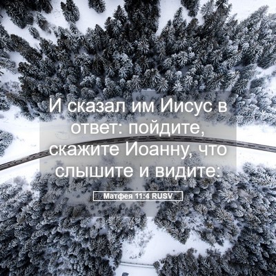 Picture 05 - Матфея 11:4 RUSV - И сказал им Иисус в ответ: - Bible Verse Picture