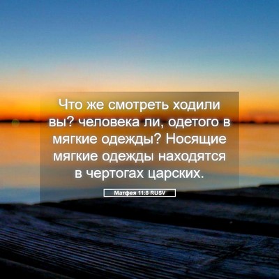 Picture 05 - Матфея 11:8 RUSV - Что же смотреть ходили вы? - Bible Verse Picture