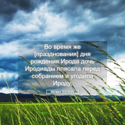 Picture 05 - Матфея 14:6 RUSV - Во время же [празднования] - Bible Verse Picture