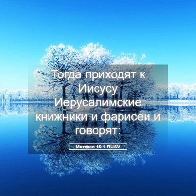 Picture 05 - Матфея 15:1 RUSV - Тогда приходят к Иисусу - Bible Verse Picture