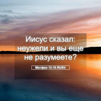 Picture 05 - Матфея 15:16 RUSV - Иисус сказал: неужели и вы - Bible Verse Picture