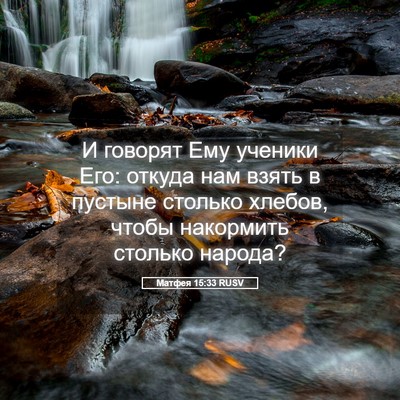 Picture 05 - Матфея 15:33 RUSV - И говорят Ему ученики Его: - Bible Verse Picture