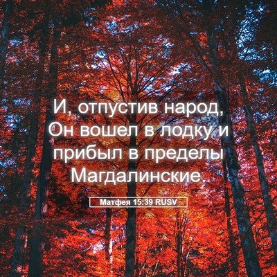 Picture 05 - Матфея 15:39 RUSV - И, отпустив народ, Он вошел - Bible Verse Picture