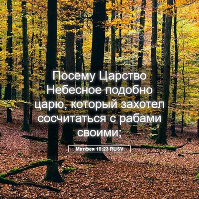 Picture 05 - Матфея 18:23 RUSV - Посему Царство Небесное - Bible Verse Picture