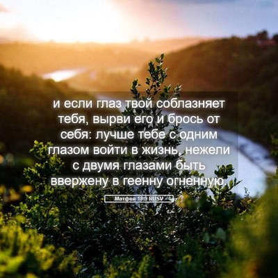 Picture 05 - Матфея 18:9 RUSV - и если глаз твой - Bible Verse Picture