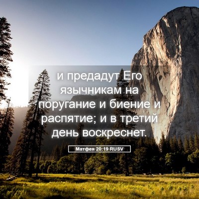 Picture 05 - Матфея 20:19 RUSV - и предадут Его язычникам - Bible Verse Picture