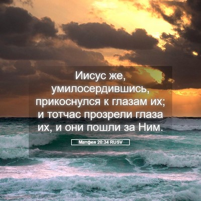 Picture 05 - Матфея 20:34 RUSV - Иисус же, умилосердившись, - Bible Verse Picture