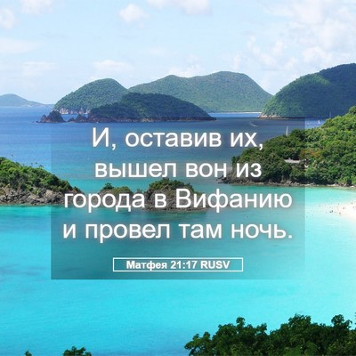 Picture 05 - Матфея 21:17 RUSV - И, оставив их, вышел вон из - Bible Verse Picture