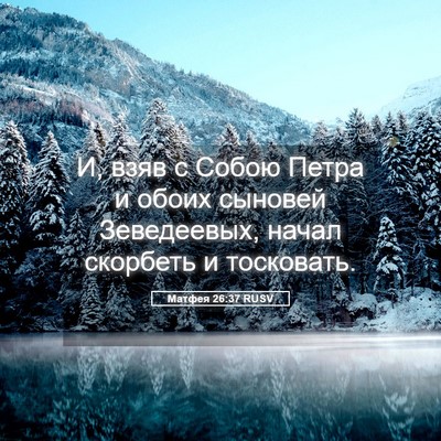 Picture 05 - Матфея 26:37 RUSV - И, взяв с Собою Петра и - Bible Verse Picture