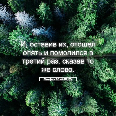 Picture 05 - Матфея 26:44 RUSV - И, оставив их, отошел опять - Bible Verse Picture