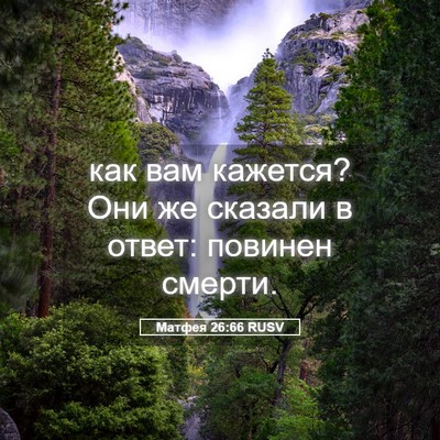 Picture 05 - Матфея 26:66 RUSV - как вам кажется? Они же - Bible Verse Picture