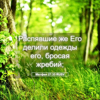 Picture 05 - Матфея 27:35 RUSV - Распявшие же Его делили - Bible Verse Picture