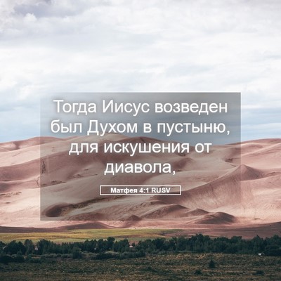 Picture 05 - Матфея 4:1 RUSV - Тогда Иисус возведен был - Bible Verse Picture