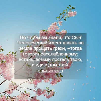 Picture 05 - Матфея 9:6 RUSV - Но чтобы вы знали, что Сын - Bible Verse Picture