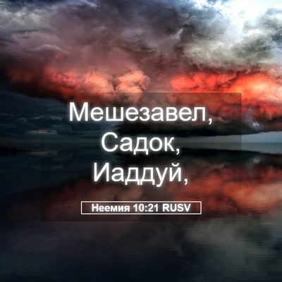 Picture 05 - Неемия 10:21 RUSV - Мешезавел, Садок, - Bible Verse Picture