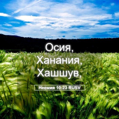 Picture 05 - Неемия 10:23 RUSV - Осия, Ханания, - Bible Verse Picture