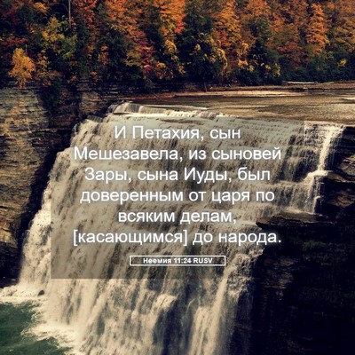 Picture 05 - Неемия 11:24 RUSV - И Петахия, сын Мешезавела, - Bible Verse Picture