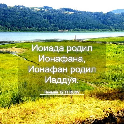 Picture 05 - Неемия 12:11 RUSV - Иоиада родил Ионафана, - Bible Verse Picture