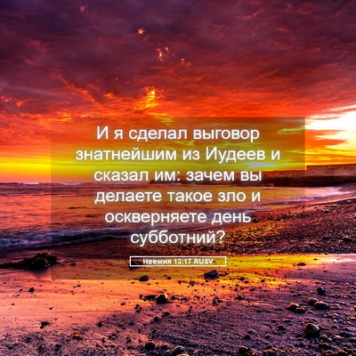 Picture 05 - Неемия 13:17 RUSV - И я сделал выговор - Bible Verse Picture