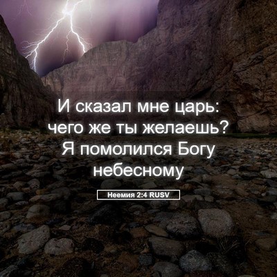 Picture 05 - Неемия 2:4 RUSV - И сказал мне царь: чего же - Bible Verse Picture