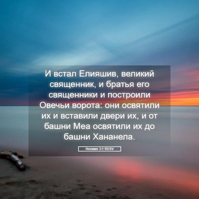Picture 05 - Неемия 3:1 RUSV - И встал Елияшив, великий - Bible Verse Picture
